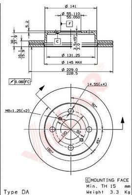 Villar 628.1604 - Тормозной диск autosila-amz.com