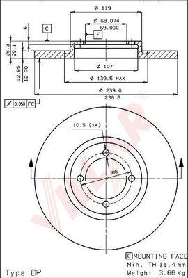 Villar 628.1624 - Тормозной диск autosila-amz.com