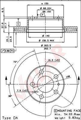 Villar 628.1626 - Тормозной диск autosila-amz.com