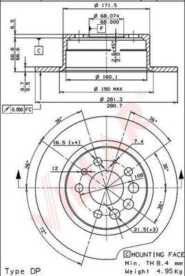 Villar 628.1627 - Тормозной диск autosila-amz.com