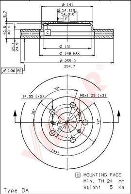 Villar 628.1679 - Тормозной диск autosila-amz.com