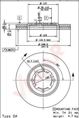 Villar 628.1678 - Тормозной диск autosila-amz.com