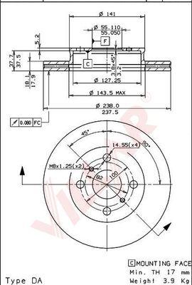 Villar 628.1002 - Тормозной диск autosila-amz.com