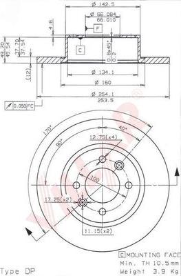 Villar 628.1087 - Тормозной диск autosila-amz.com