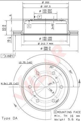 Villar 628.1035 - Тормозной диск autosila-amz.com