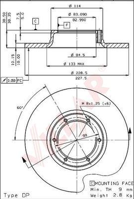 Villar 628.1144 - Тормозной диск autosila-amz.com