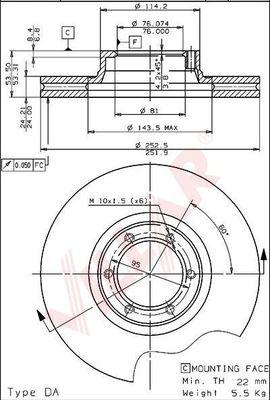 Villar 628.1143 - Тормозной диск autosila-amz.com