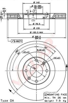 Villar 628.1156 - Тормозной диск autosila-amz.com