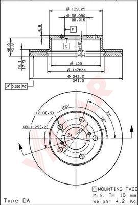 Villar 628.1108 - Тормозной диск autosila-amz.com