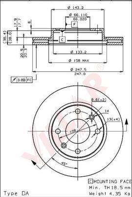 Villar 628.1123 - Тормозной диск autosila-amz.com