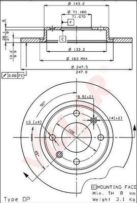 Villar 628.1122 - Тормозной диск autosila-amz.com