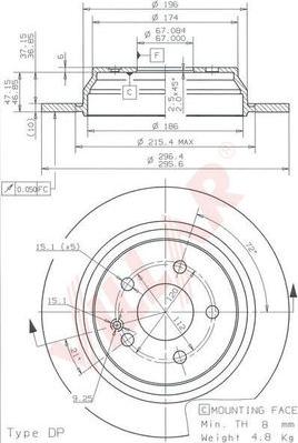 Villar 628.1171 - Тормозной диск autosila-amz.com