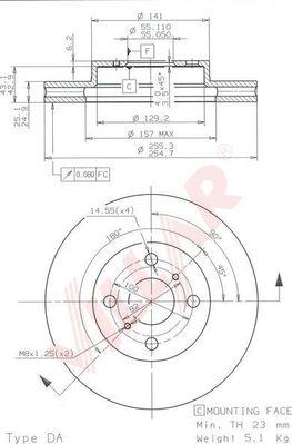 Villar 628.1896 - Тормозной диск autosila-amz.com