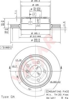 Villar 628.1849 - Тормозной диск autosila-amz.com