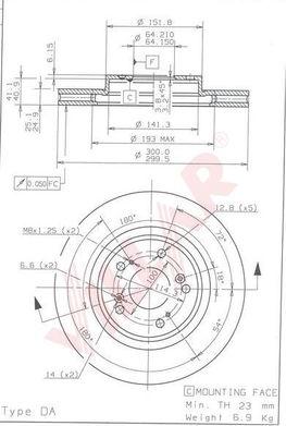 Villar 628.1845 - Тормозной диск autosila-amz.com