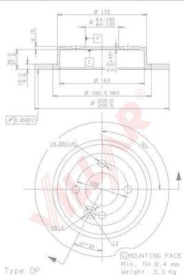 Villar 628.1862 - Тормозной диск autosila-amz.com