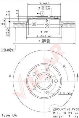 Villar 628.1801 - Тормозной диск autosila-amz.com