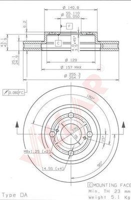 Villar 628.1803 - Тормозной диск autosila-amz.com