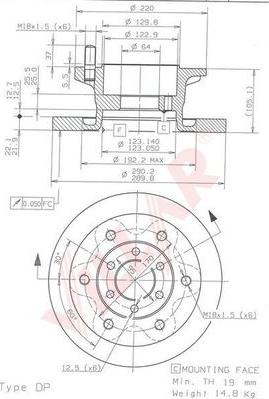 Villar 628.1818 - Тормозной диск autosila-amz.com