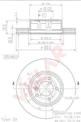 Villar 628.1813 - Тормозной диск autosila-amz.com