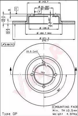 Villar 628.1884 - Тормозной диск autosila-amz.com