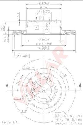 Villar 628.1886 - Тормозной диск autosila-amz.com