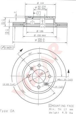 Villar 628.1834 - Тормозной диск autosila-amz.com