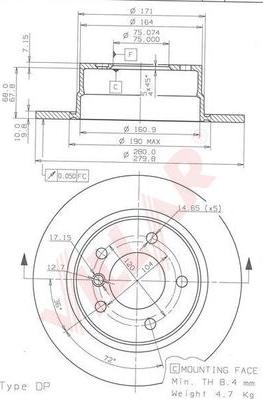 Villar 628.1878 - Тормозной диск autosila-amz.com