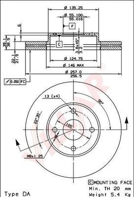 Villar 628.1349 - Тормозной диск autosila-amz.com