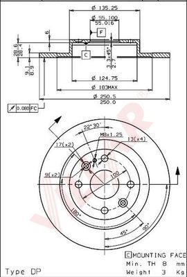 Villar 628.1348 - Тормозной диск autosila-amz.com