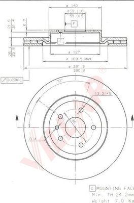 Villar 628.1256 - Тормозной диск autosila-amz.com