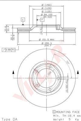 Villar 628.1263 - Тормозной диск autosila-amz.com