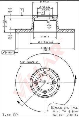 Villar 628.1280 - Тормозной диск autosila-amz.com