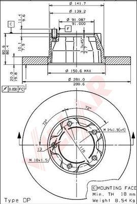 Villar 628.1746 - Тормозной диск autosila-amz.com