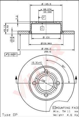 Villar 628.1743 - Тормозной диск autosila-amz.com