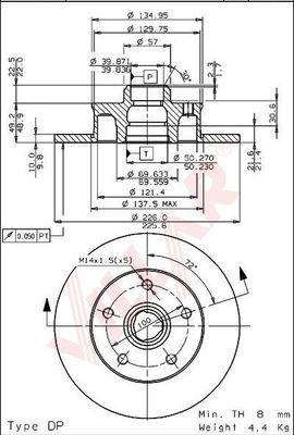 Villar 628.1756 - Тормозной диск autosila-amz.com