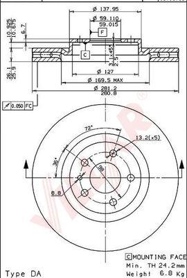 Villar 628.1730 - Тормозной диск autosila-amz.com