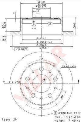 Villar 628.2094 - Тормозной диск autosila-amz.com