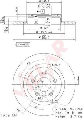 Villar 628.2095 - Тормозной диск autosila-amz.com