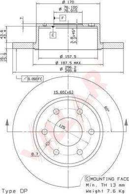 Villar 628.2041 - Тормозной диск autosila-amz.com