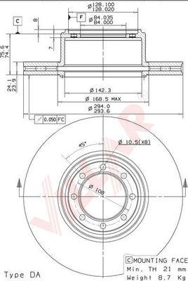 Villar 628.2050 - Тормозной диск autosila-amz.com