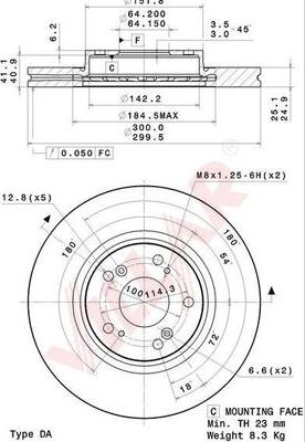 Villar 628.2084 - Тормозной диск autosila-amz.com