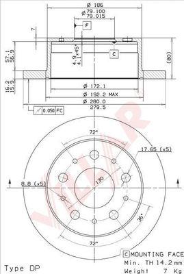 Villar 628.2038 - Тормозной диск autosila-amz.com