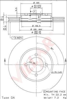 Villar 628.2033 - Тормозной диск autosila-amz.com