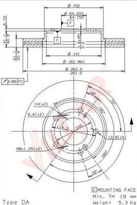 Villar 628.2151 - Тормозной диск autosila-amz.com