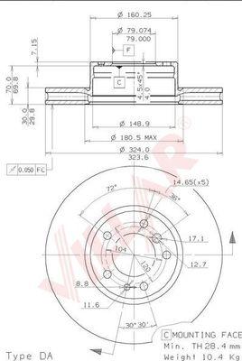 Villar 628.2152 - Тормозной диск autosila-amz.com