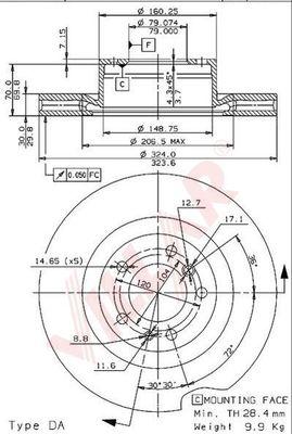 Villar 628.2160 - Тормозной диск autosila-amz.com