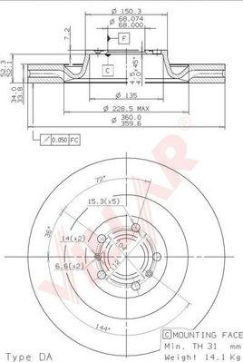 Villar 628.2186 - Тормозной диск autosila-amz.com