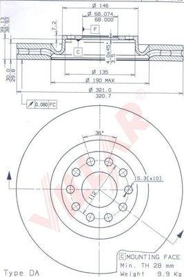 Villar 628.2172 - Тормозной диск autosila-amz.com