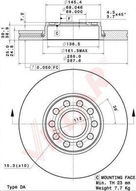 Villar 628.2204 - Тормозной диск autosila-amz.com